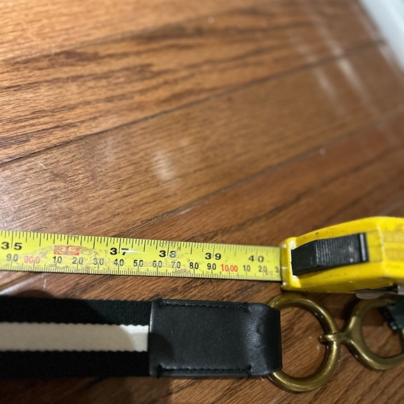 NWT Ralph Lauren Barrington Striped Belt Black and White size L. - Picture 7 of 7